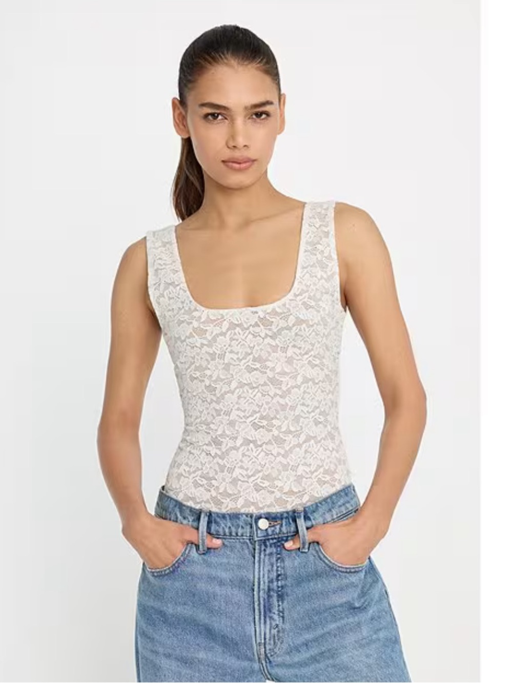 GOOD AMERICAN LACE BODYSUIT
